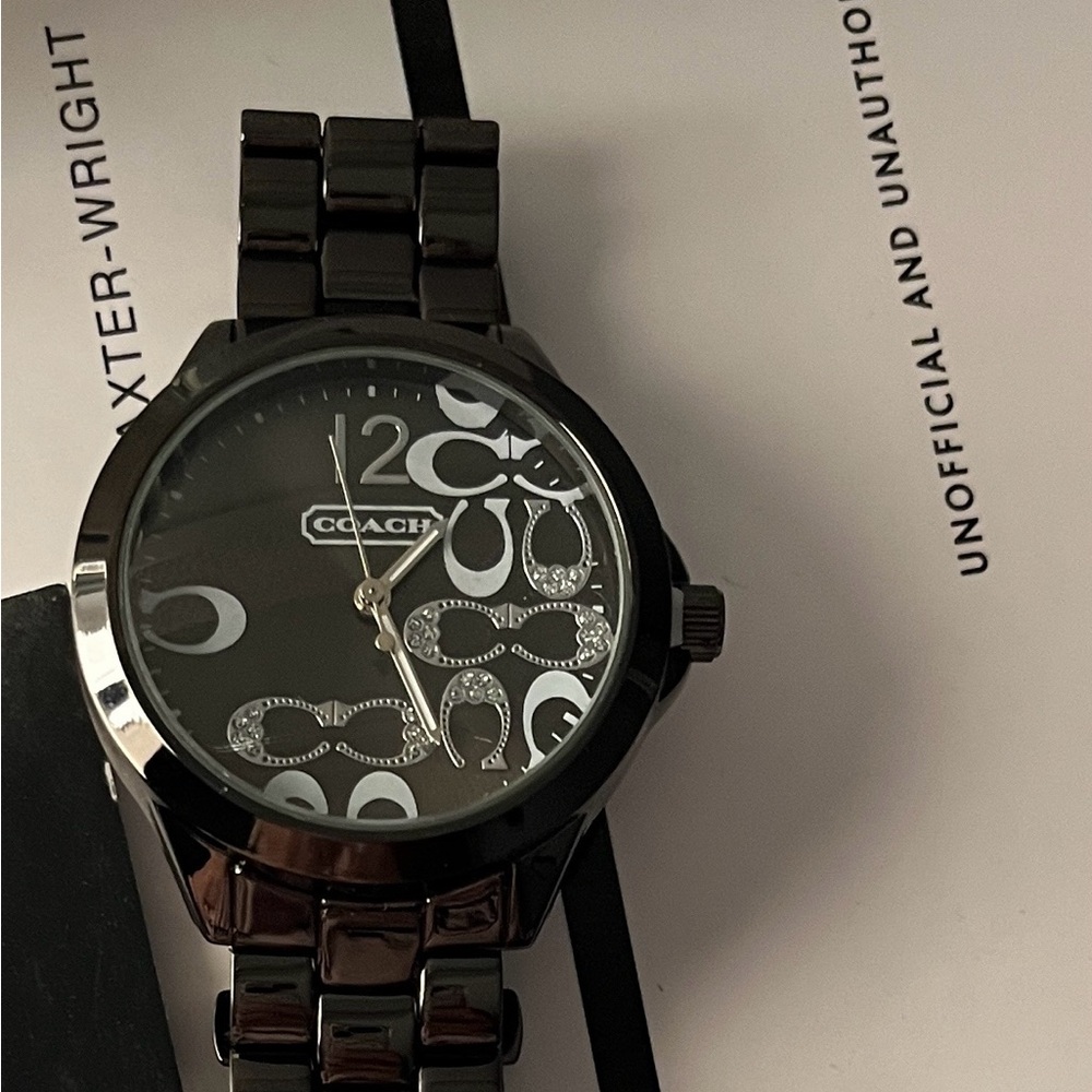 Coach Black and Silver Men's Watch